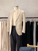 Beige Champagne - linen blazer suit