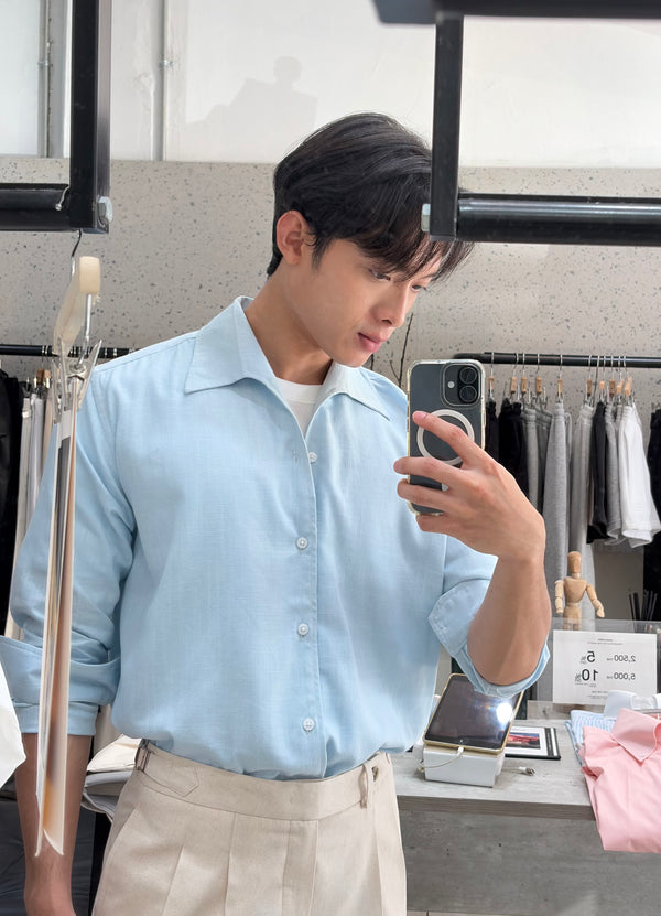 Blue Lido collar shirt