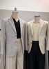 Ash Grey - linen blazer suit