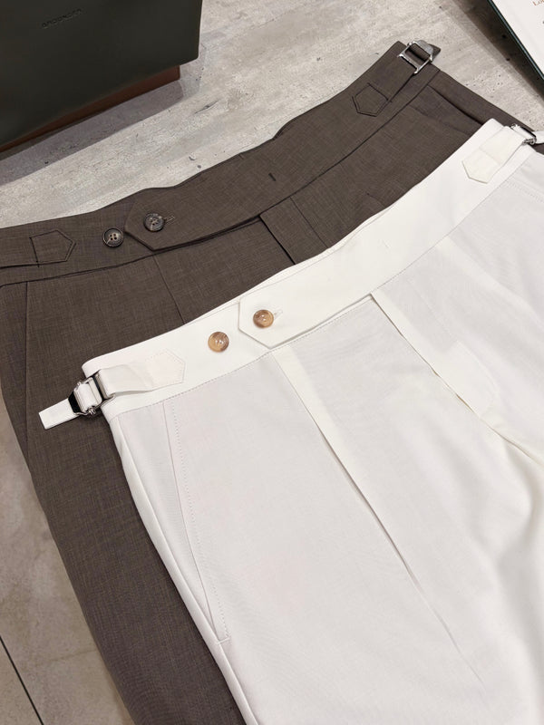 White - Terry side adjuster shorts