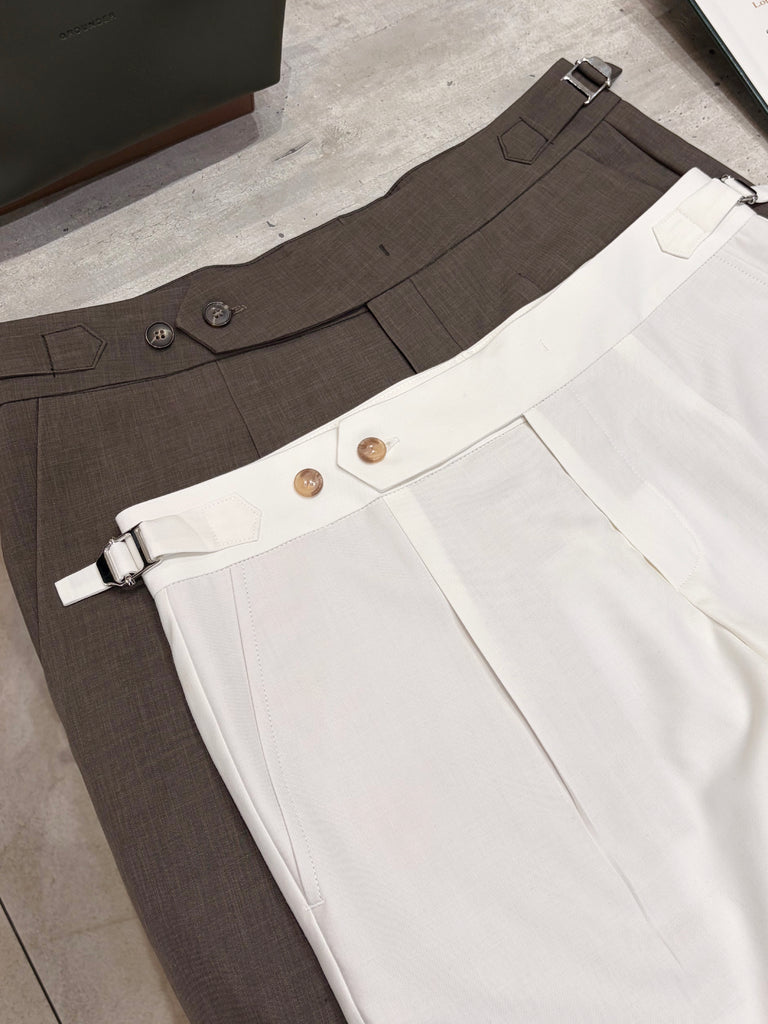 White - Terry side adjuster shorts