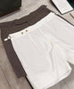 White - Terry side adjuster shorts