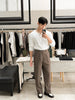 Choco reverse pleated trousers