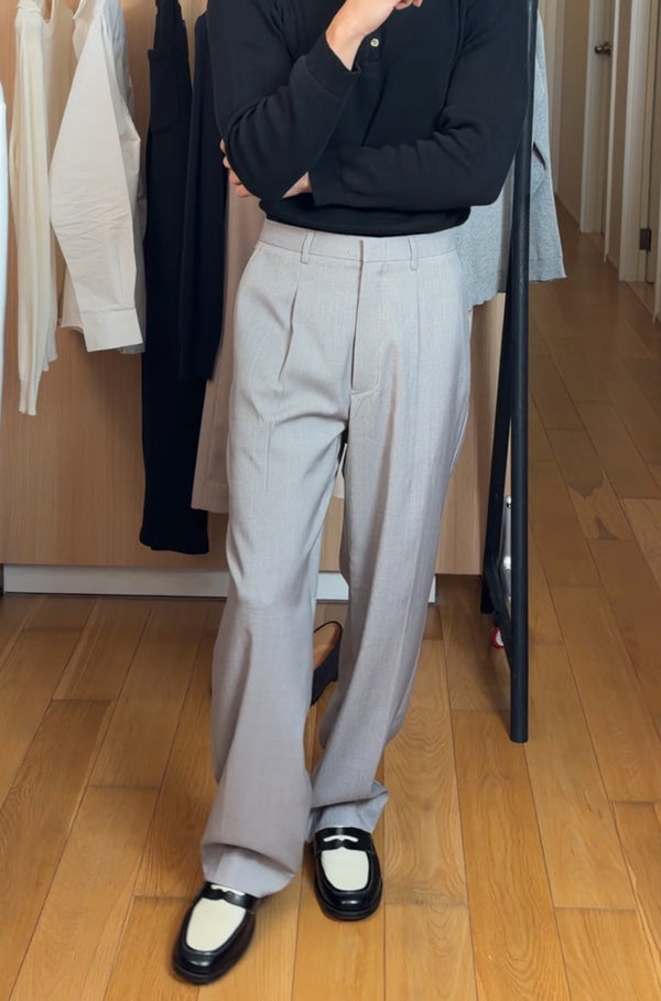Light grey harry-leg trouser