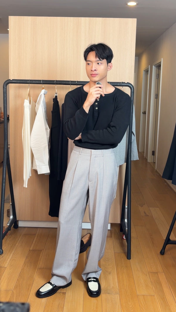 Light grey harry-leg trouser