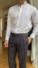 Dark grey massimo double belts pleated trousers