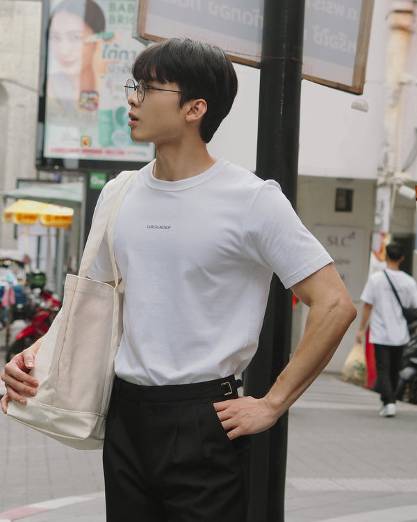 White grounder logo t-shirt