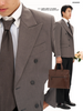 Grey - Double breast blazer suit