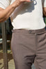 Choco double belt trousers