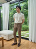 Caramel - ridley double belt trousers