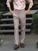 Latte rafeal plated belt trousers