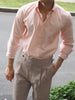 Latte rafeal plated belt trousers