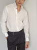 White linen button down shirt