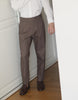 Choco Denim - Crepe pleated trousers