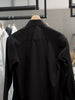 Black spread collar shirt