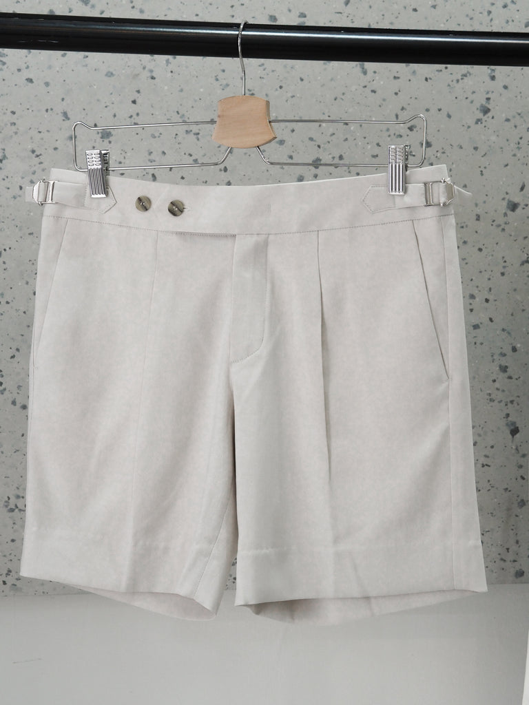 Beige Sand Terry side adjuster shorts