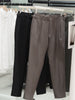 Black rafeal pleated belt trousers