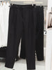 Black rafeal pleated belt trousers