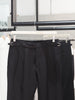 Black rafeal pleated belt trousers
