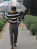 Dark grey Dylan plated tapered trousers