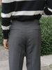 Dark grey Dylan plated tapered trousers