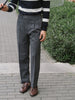 Dark grey Dylan plated tapered trousers