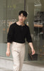 Beige simon with belts trousers