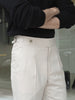 Beige simon with belts trousers