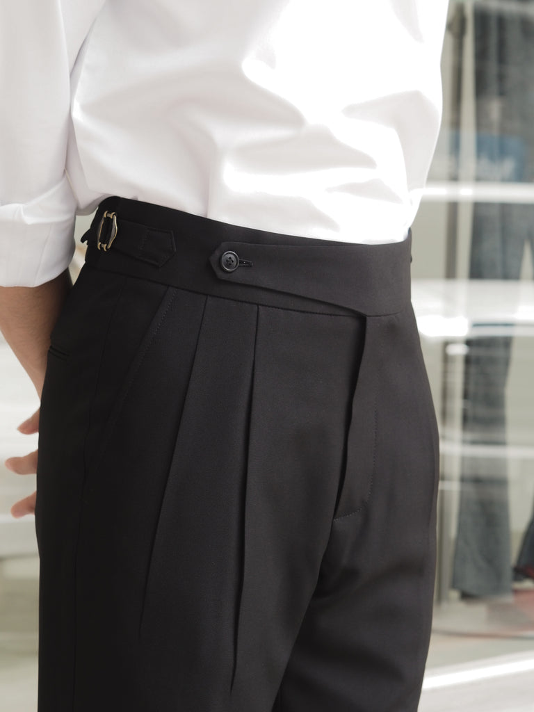Black simon with belts trousers