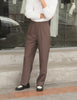 Choco reverse pleated trousers