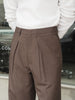Choco reverse pleated trousers