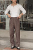 Choco reverse pleated trousers