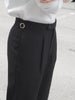 Black - Ricky with belts wide leg trousers
