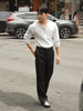 Black - Ricky with belts wide leg trousers