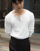 White Henley knitwear