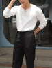 Black - Ricky with belts wide leg trousers