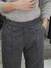 Dark grey Homme pleated trousers