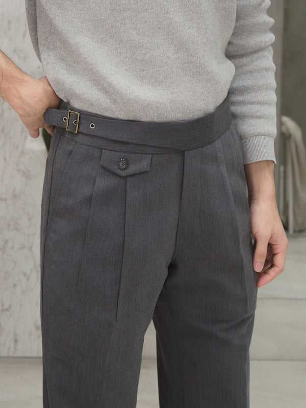 Dark grey Homme pleated trousers