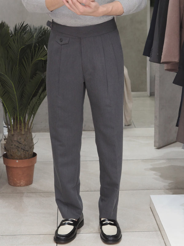 Dark grey Homme pleated trousers