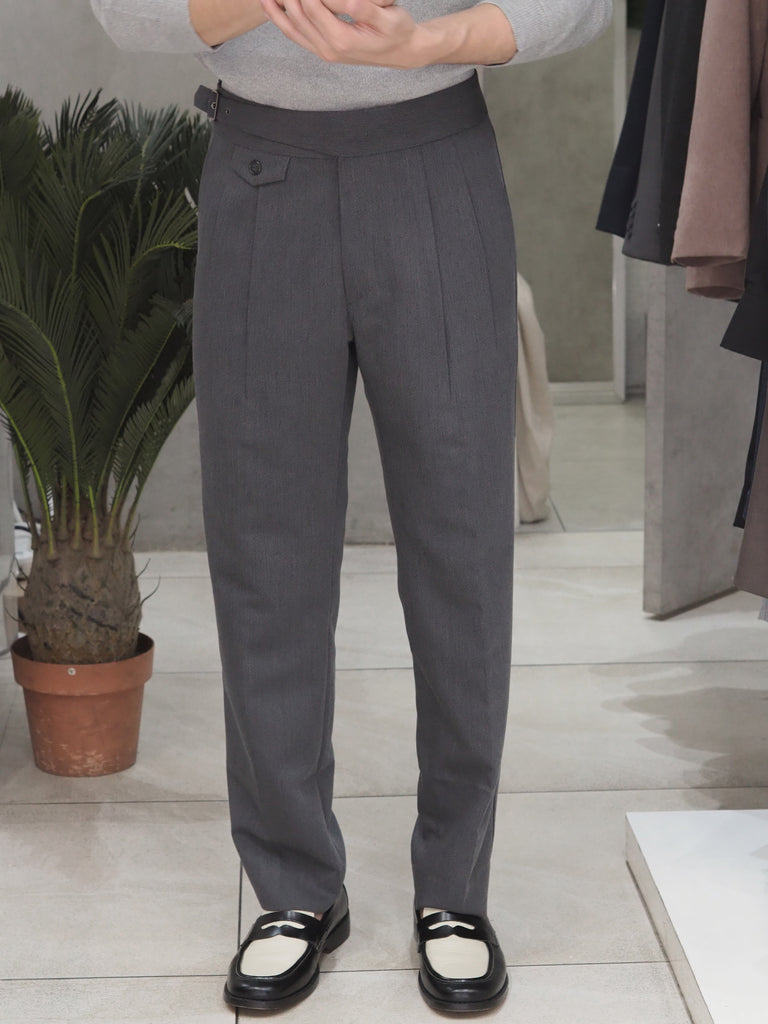 Dark grey Homme pleated trousers