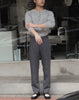 Dark grey Homme pleated trousers