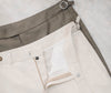Beige - linen ridley double belt trousers