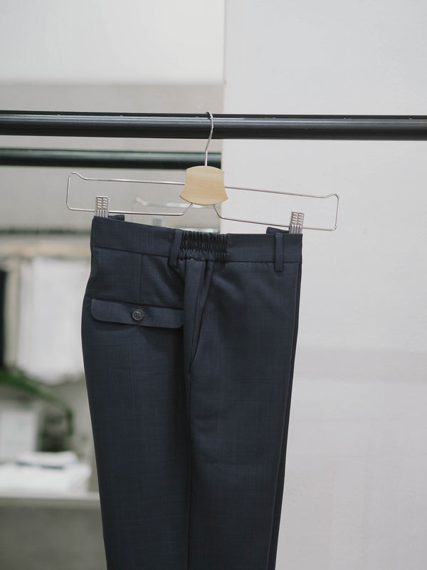 Hale navy trousers with side contrasting