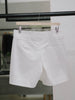 White - belt waist shorts
