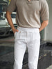 White linen - Simon with pleated trousers