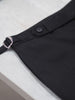 Black stripe - ridley double belt trousers