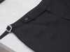 Black stripe - ridley double belt trousers
