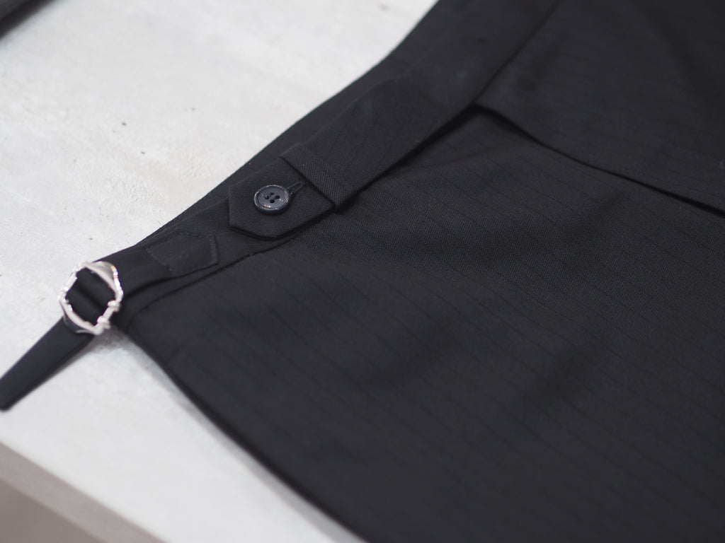 Black stripe - ridley double belt trousers