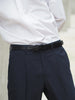 Black zane leather belt