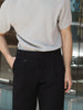 Black - Simon with pleated trousers